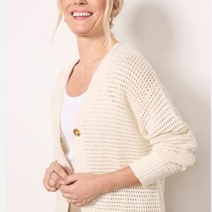 Evereve Cream Knit Cardigan